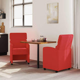 Chaises de salle à manger 2 pcs Rouge 58 x 65 x 98 cm Faux cuir