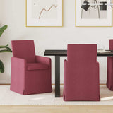 Chaises de salle à manger 2 pcs Rouge bordeaux 57 x 67 x 95 cm