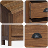 Commode avec tiroir Marron 45 x 35 x 110 cm Bois de teck massif