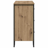 Commode chêne artisanal 91 x 35.5 x 74.5 cm Bois d'ingénierie