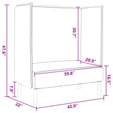 Canapé à Haut Dossier Gris clair 109 x 56 x 121 cm tissu