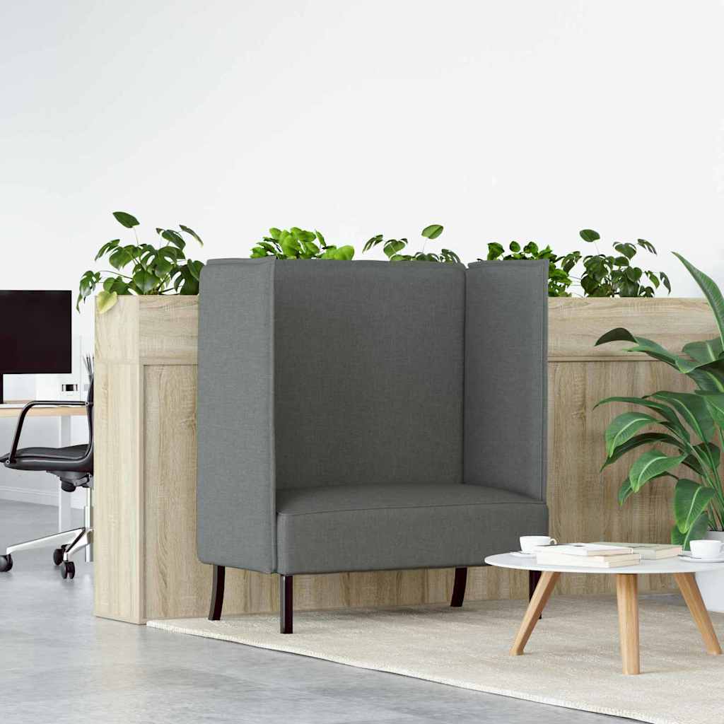 Canapé à Haut Dossier Gris foncé 109 x 56 x 121 cm tissu