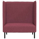 Canapé à Haut Dossier Rouge bordeaux 109 x 56 x 121 cm tissu