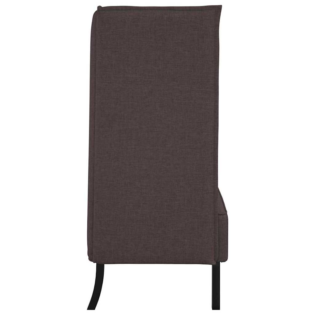 Canapé à Haut Dossier Marron foncé 109 x 56 x 121 cm tissu