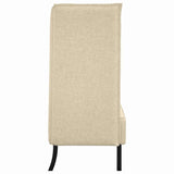 Canapé à Haut Dossier Crème 109 x 56 x 121 cm tissu