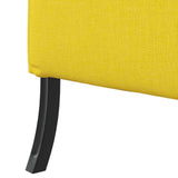 Canapé à Haut Dossier Jaune clair 109 x 56 x 121 cm tissu
