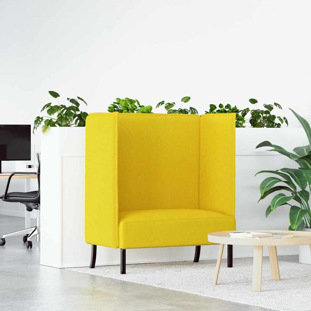 Canapé à Haut Dossier Jaune clair 109 x 56 x 121 cm tissu