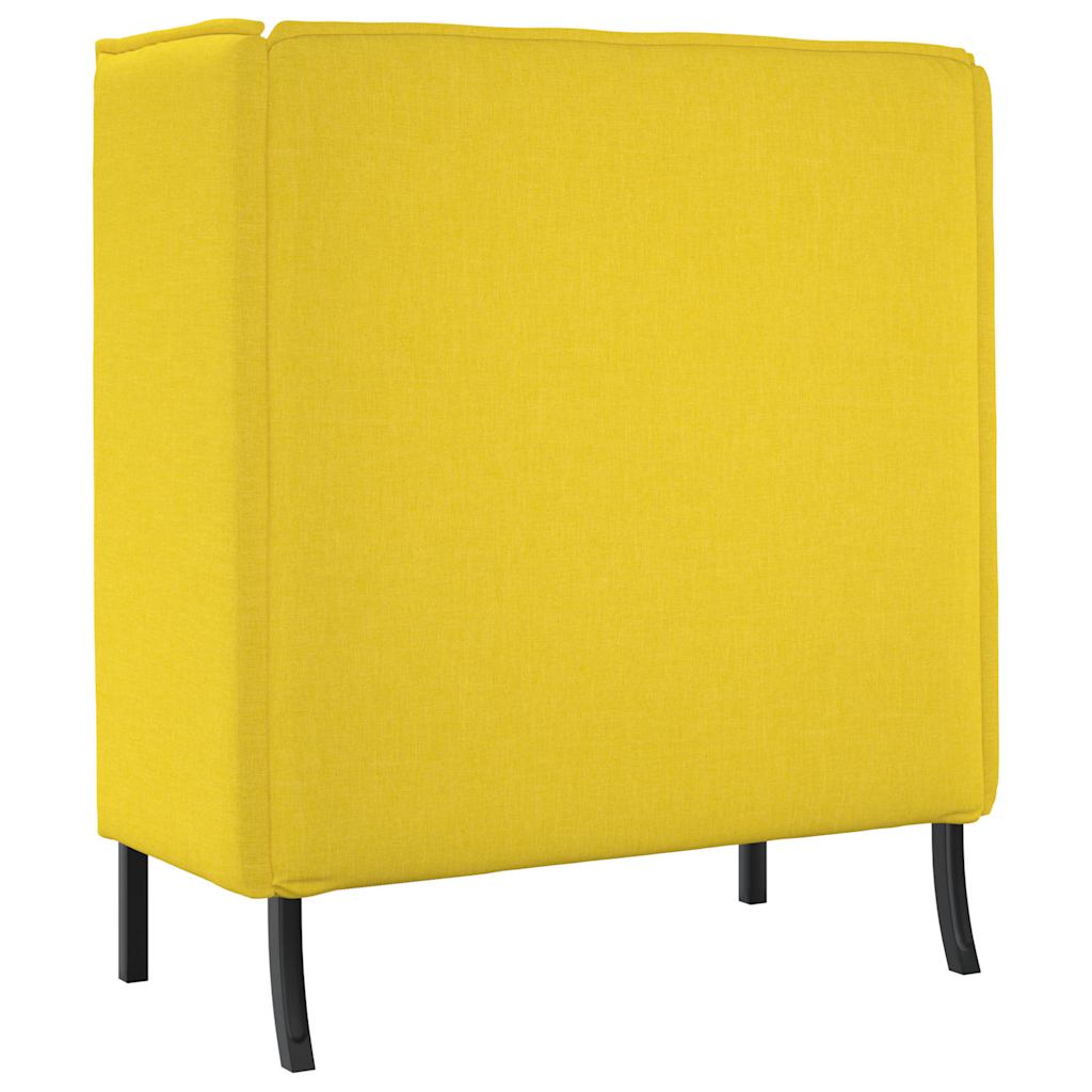 Canapé à Haut Dossier Jaune clair 109 x 56 x 121 cm tissu