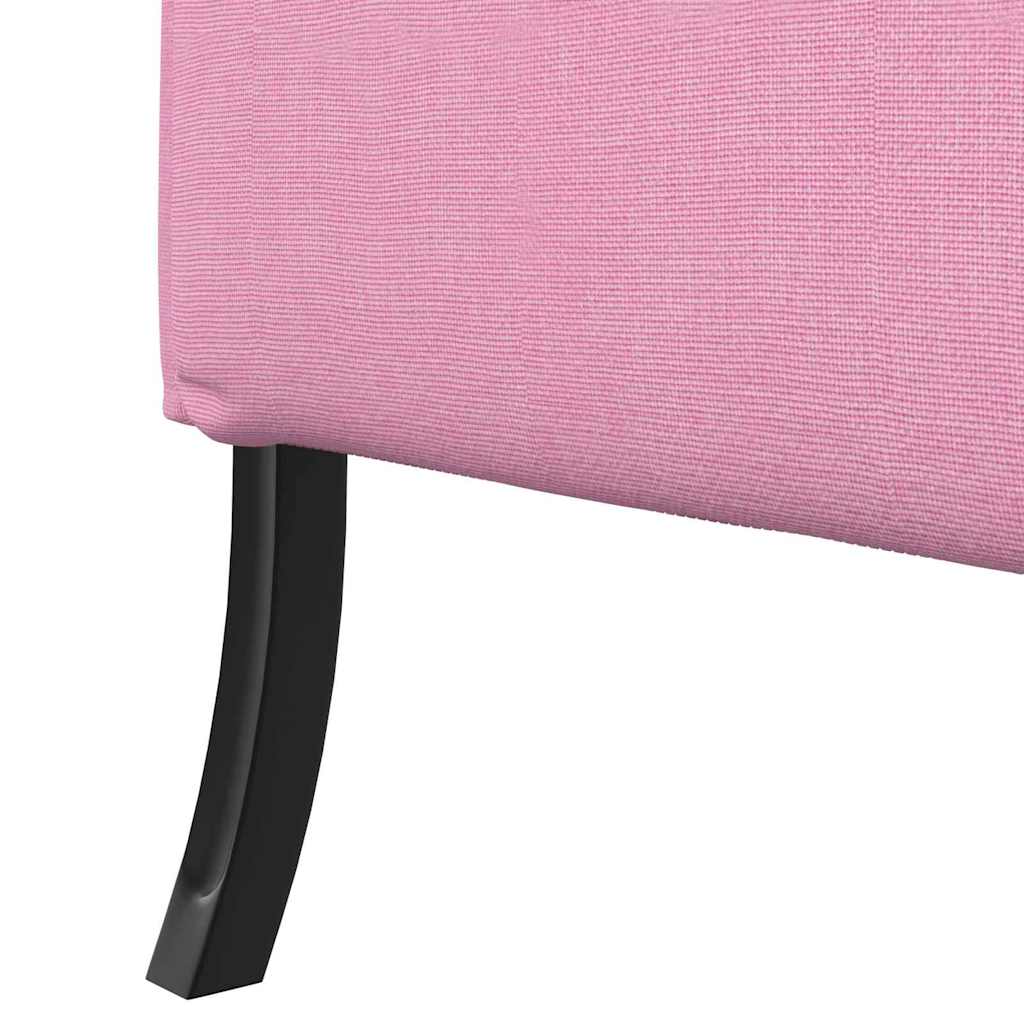 Canapé à Haut Dossier Rose 109 x 56 x 121 cm tissu