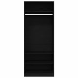 Armoire Chêne Noir 80 x 50 x 200 cm Bois d'ingénierie