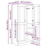 Armoire Bois Ancien 82,5 x 51,5 x 180 cm Bois d'ingénierie