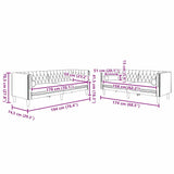 Ensemble de Canapés Noir Velours