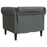 Fauteuil Chesterfield Gris foncé 78.5 x 74.5 x 74.5 cm tissu