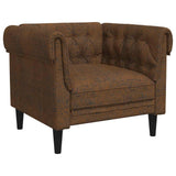 Fauteuil Chesterfield avec coussin Marron 78.5 x 74.5 x 74.5 cm