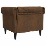 Fauteuil Chesterfield avec coussin Marron 78.5 x 74.5 x 74.5 cm