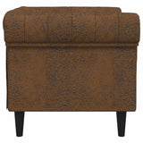Fauteuil Chesterfield avec coussin Marron 78.5 x 74.5 x 74.5 cm