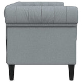 Canapé Chesterfield Gris clair 182.5 x 74.5 x 74.5 cm tissu
