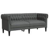 Canapé Chesterfield Gris foncé 182.5 x 74.5 x 74.5 cm tissu