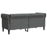Canapé Chesterfield Gris foncé 182.5 x 74.5 x 74.5 cm tissu
