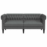 Canapé Chesterfield Gris foncé 182.5 x 74.5 x 74.5 cm tissu