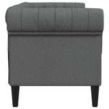 Canapé Chesterfield Gris foncé 182.5 x 74.5 x 74.5 cm tissu