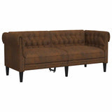 Canapé Chesterfield avec coussin Marron 182.5 x 74.5 x 74.5 cm