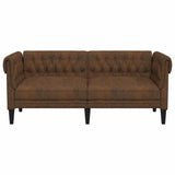 Canapé Chesterfield avec coussin Marron 182.5 x 74.5 x 74.5 cm