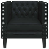 Fauteuil Chesterfield Argyle Noir 71 x 74.5 x 70.5 cm Faux cuir
