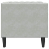 Fauteuil Chesterfield Gris clair 71 x 74.5 x 70.5 cm Velours