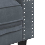 Fauteuil Chesterfield Gris foncé 71 x 74.5 x 70.5 cm Velours