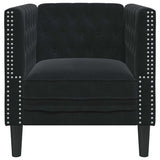 Fauteuil Chesterfield Autre Noir 71 x 74.5 x 70.5 cm Velours