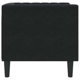 Fauteuil Chesterfield Autre Noir 71 x 74.5 x 70.5 cm Velours