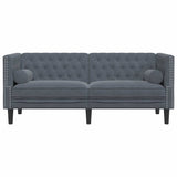 Canapé Chesterfield Gris foncé 174 x 74.5 x 70.5 cm Velours