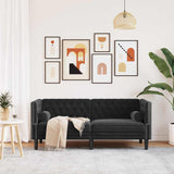 Canapé Chesterfield Autre Noir 174 x 74.5 x 70.5 cm Velours