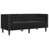 Canapé Chesterfield Autre Noir 174 x 74.5 x 70.5 cm Velours