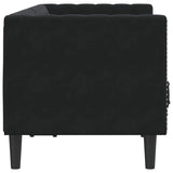 Canapé Chesterfield Autre Noir 174 x 74.5 x 70.5 cm Velours