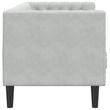 Canapé Chesterfield Gris clair 194 x 74.5 x 70.5 cm Velours