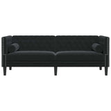 Canapé Chesterfield Autre Noir 194 x 74.5 x 70.5 cm Velours