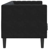 Canapé Chesterfield Autre Noir 194 x 74.5 x 70.5 cm Velours
