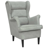 Fauteuil Gris clair 71 x 92 x 91 cm Velours