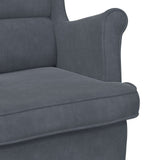 Fauteuil Gris foncé 71 x 92 x 91 cm Velours