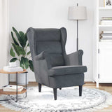 Fauteuil Gris foncé 71 x 92 x 91 cm Velours