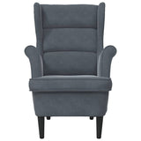 Fauteuil Gris foncé 71 x 92 x 91 cm Velours