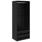Armoire Chêne noir 80 x 50 x 200 cm Bois d'ingénierie
