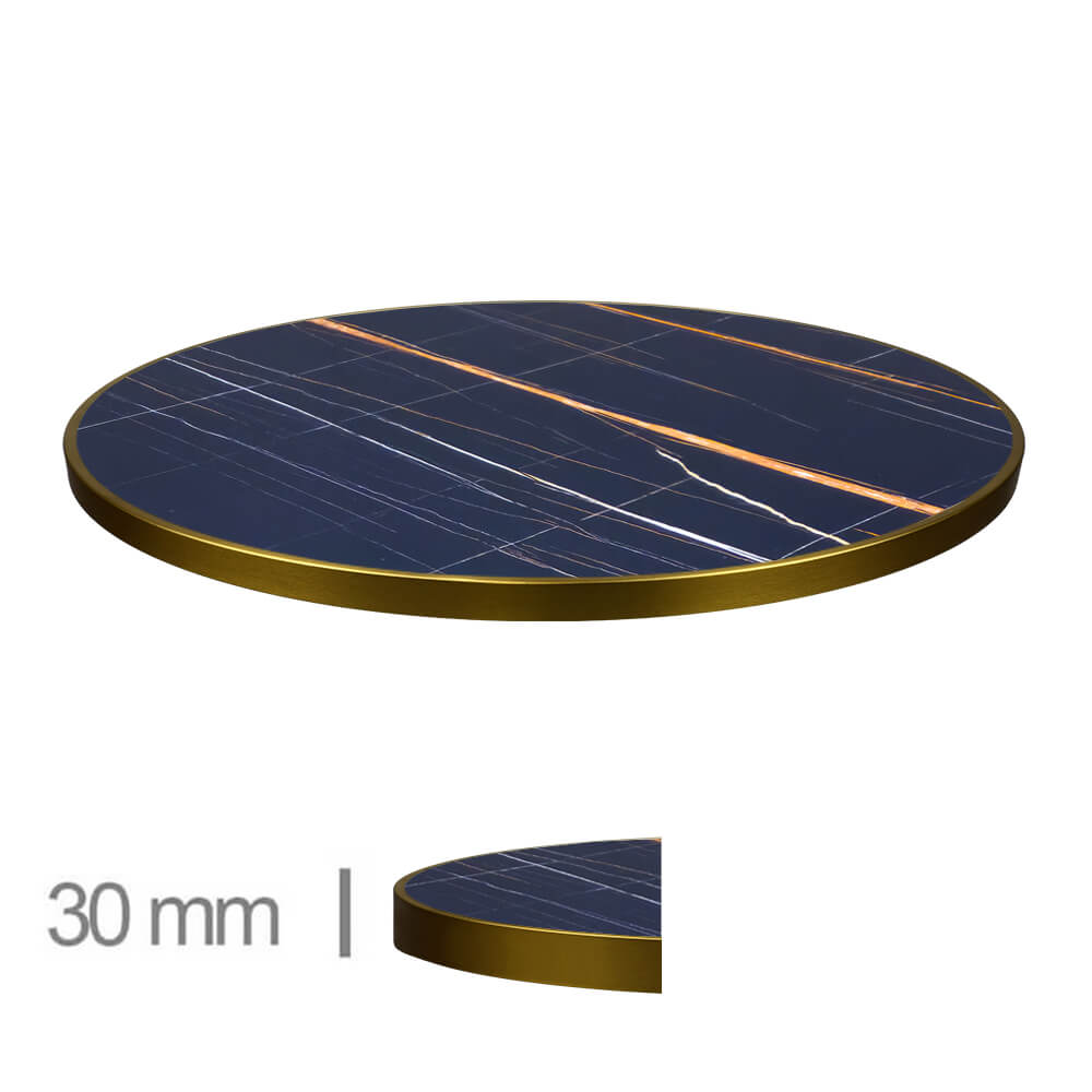 Bandeja de mesa de mármol ámbar 70 cm