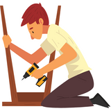 Conjunto de muebles y desmontaje