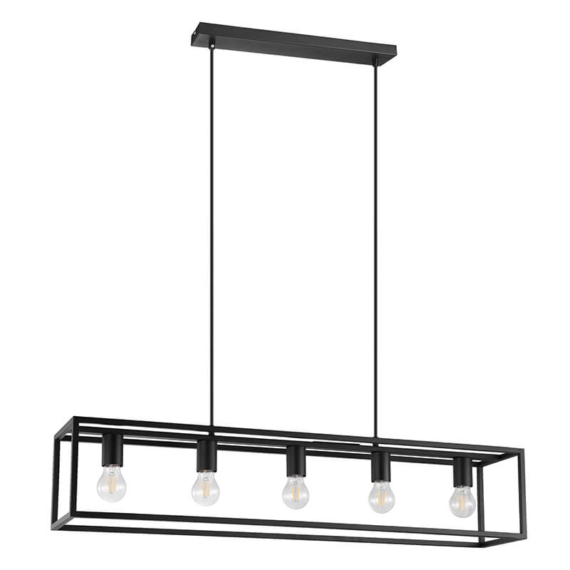 Eldrick lámpara colgante de acero negro cinque