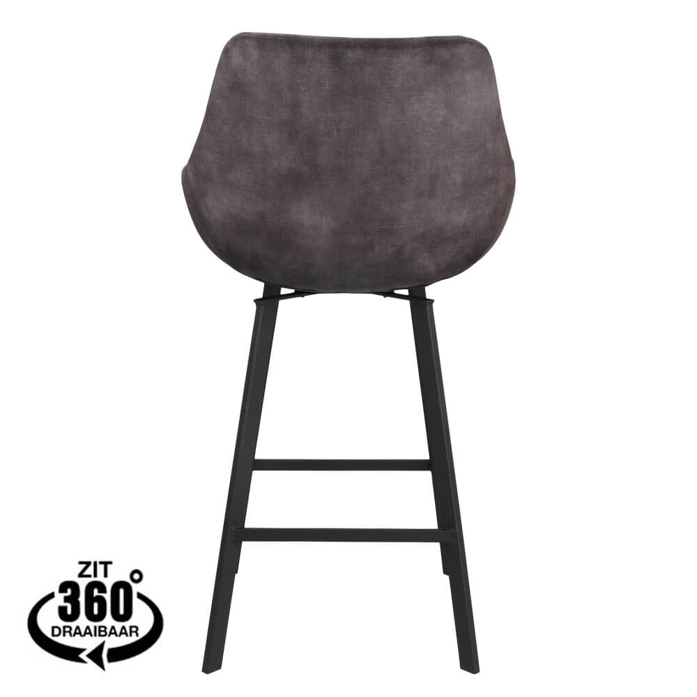 Silla de bar de polarización antracita