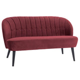 Sofá rojo de banco de leto