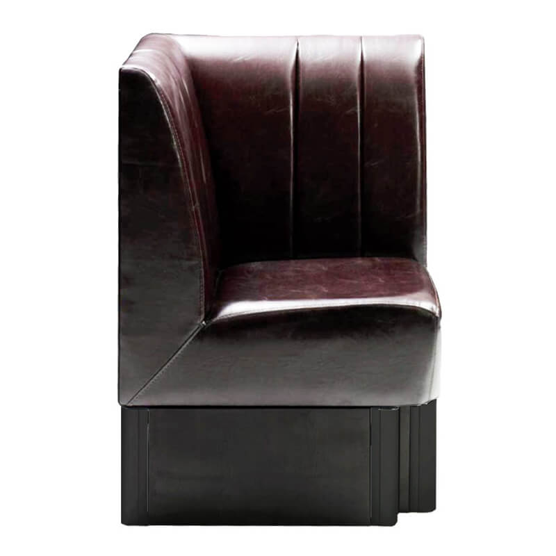 Banco de café de azafrán de esquina marrón